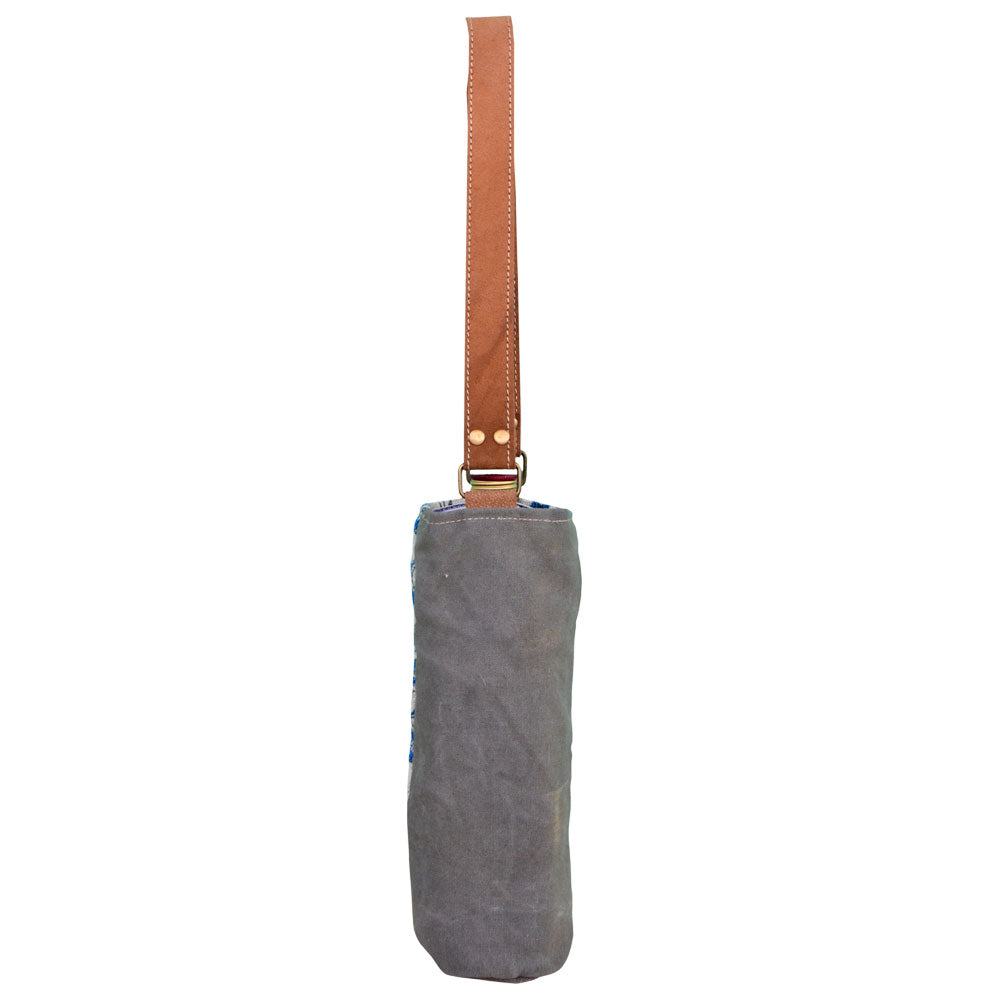 Blue Flowers Wine Bag