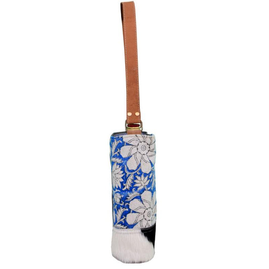 Blue Flowers Wine Bag