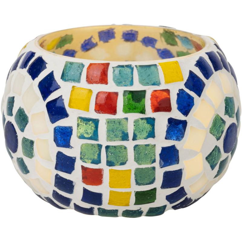 Multicolor Mosaic Candle Holder