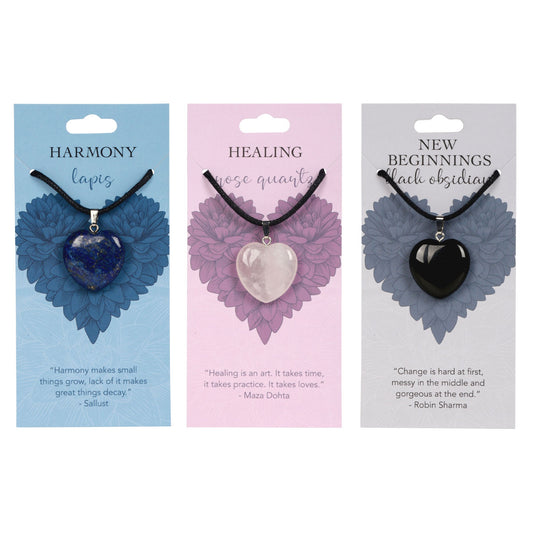 Healing Crystal Heart Pendant