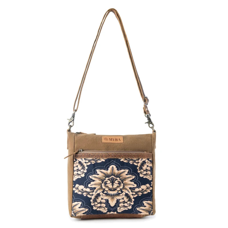Crestbloom Vintage Crossbody in Navy