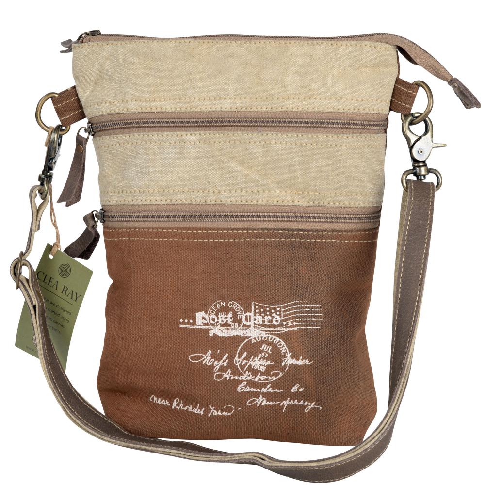 Double Zipper Postcard Crossbody Bag