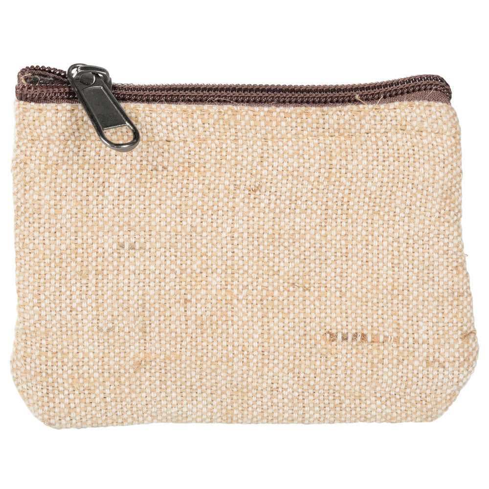 Double Zipper Hemp Coin Purse