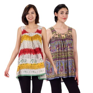 Crinkle Rayon Sleeveless Top