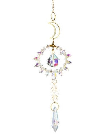 Sun and Moon Crystal Suncatcher