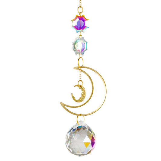 Moon and Crystal Suncatcher