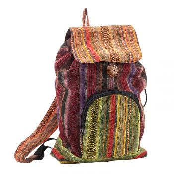 Stonewashed Striped Backpack