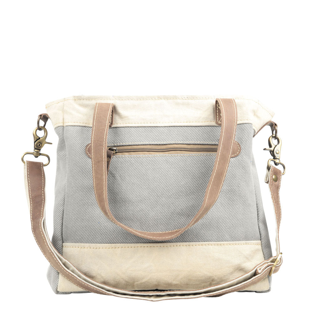 Grey and Cream Shoulder Bag