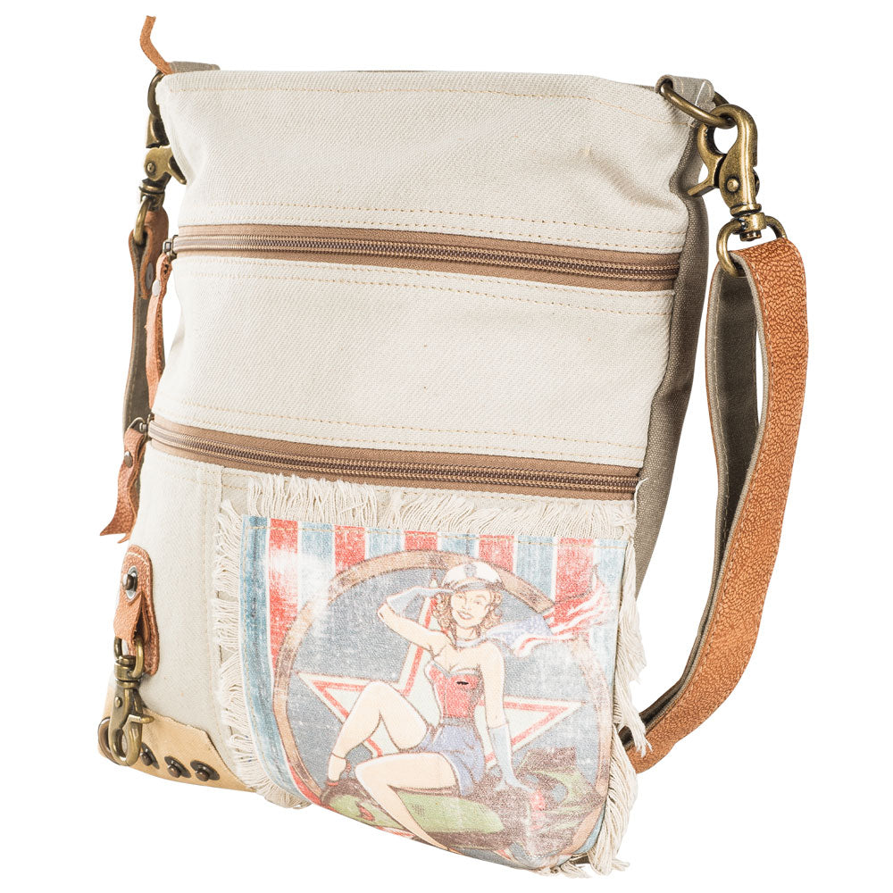 Bomber Pin Up Crossbody Bag