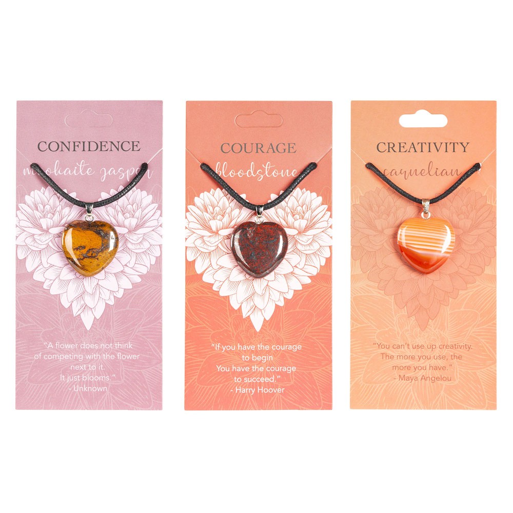 Courage Crystal Heart Pendant