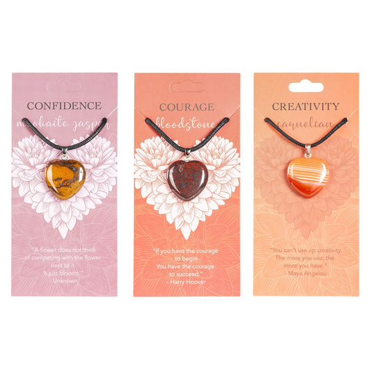 Courage Crystal Heart Pendant