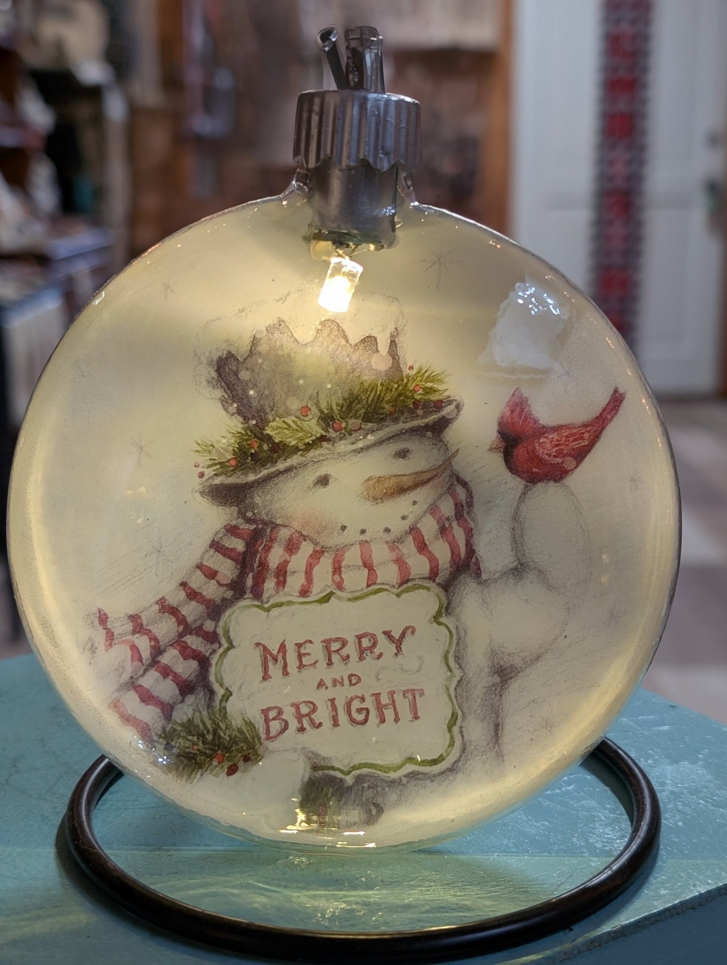 Light up Snowman Ornament