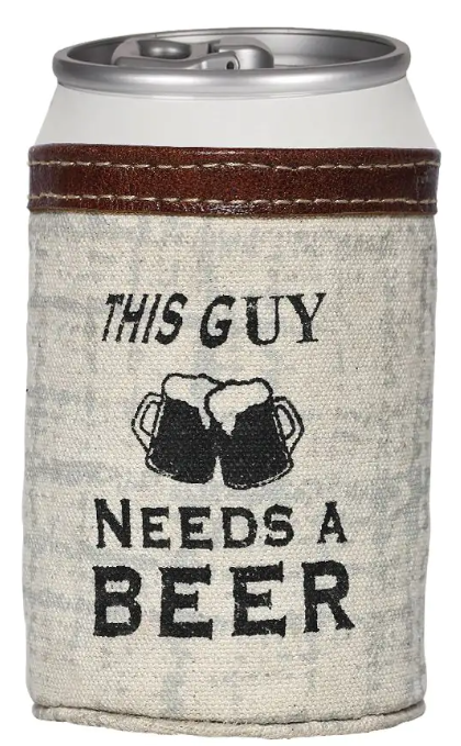 This Guy Needs a Beer Can Koozie