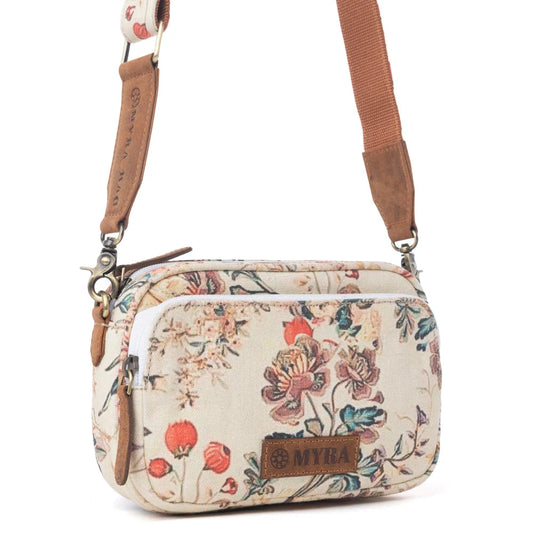 Meadow Song Cotton & Leather Crossbody in Primrose Yellow