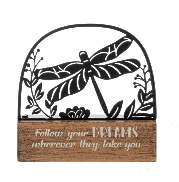 Dragonfly 'Dreams' Wooden Block