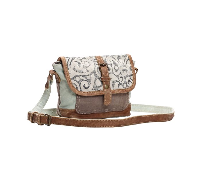 Leaf Print Crossbody Bag