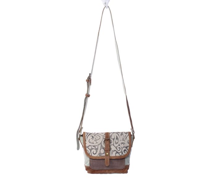 Leaf Print Crossbody Bag