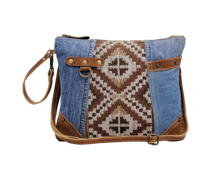 Denim Azteca Pouch