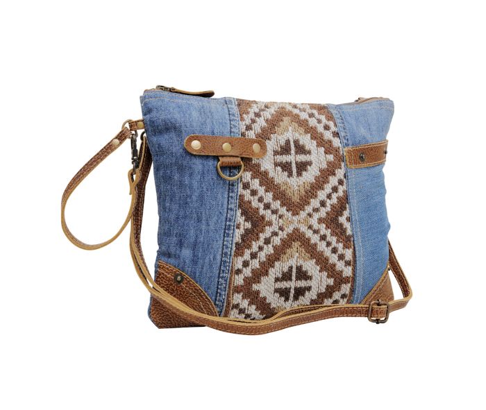 Denim Azteca Pouch