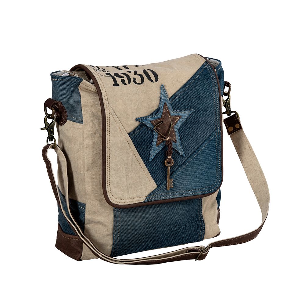 Blue Star Key Shoulder Bag