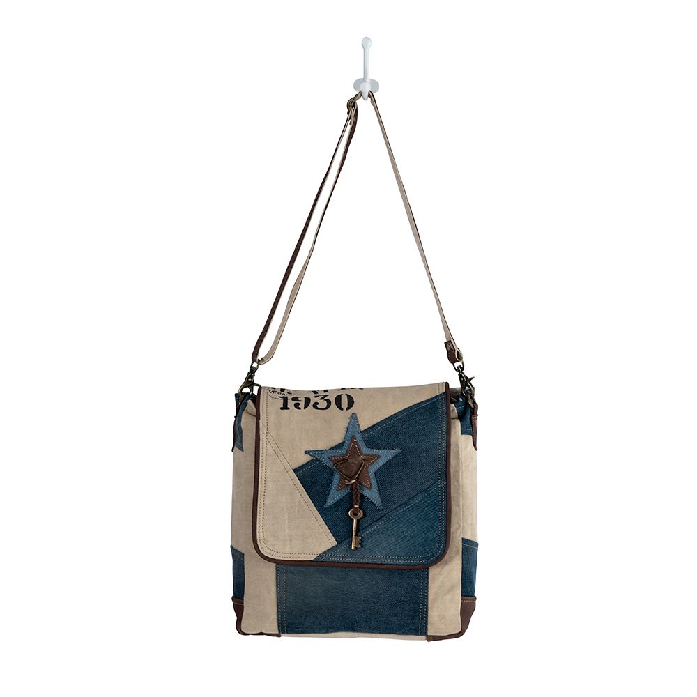 Blue Star Key Shoulder Bag