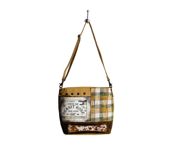 Plaid Granit Rose Crossbody Bag