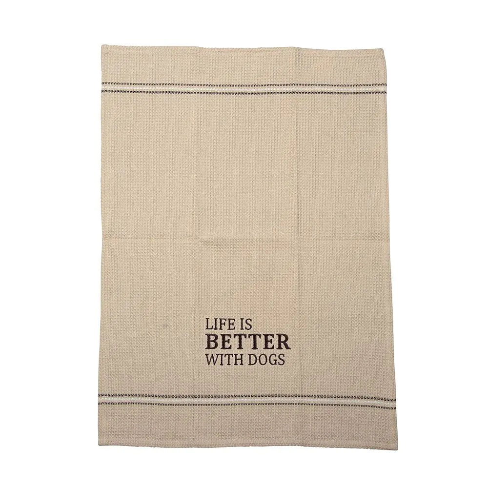 Life is Better With Dogs Dish Towel