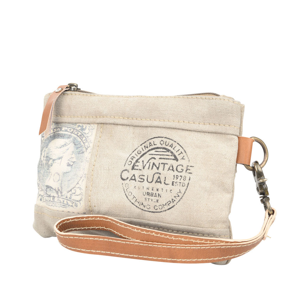 Vintage Casual Stamp Wristlet