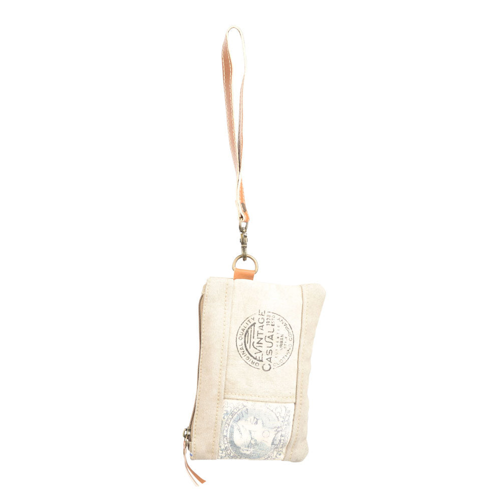 Vintage Casual Stamp Wristlet