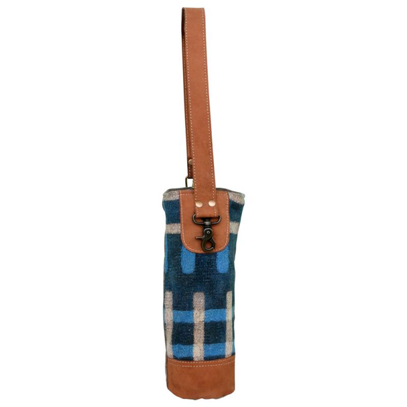 Plaid wine bag