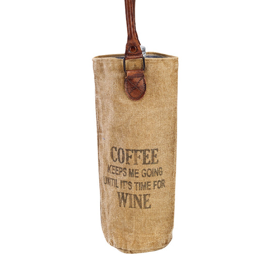 Coffee Keeps Me Going Wine bag