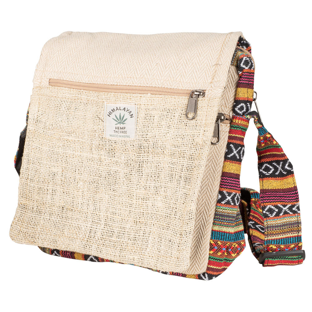 Hemp Crossbody Bag with Flap