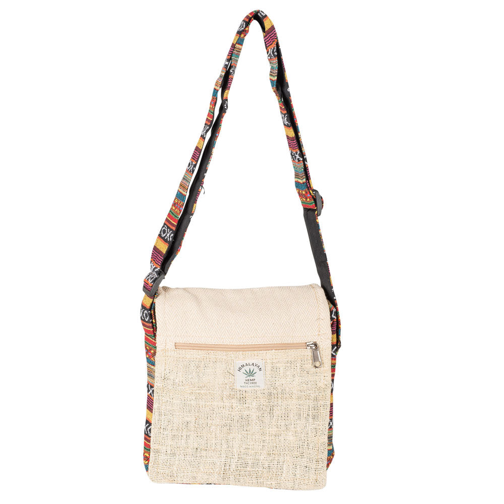 Hemp Crossbody Bag with Flap