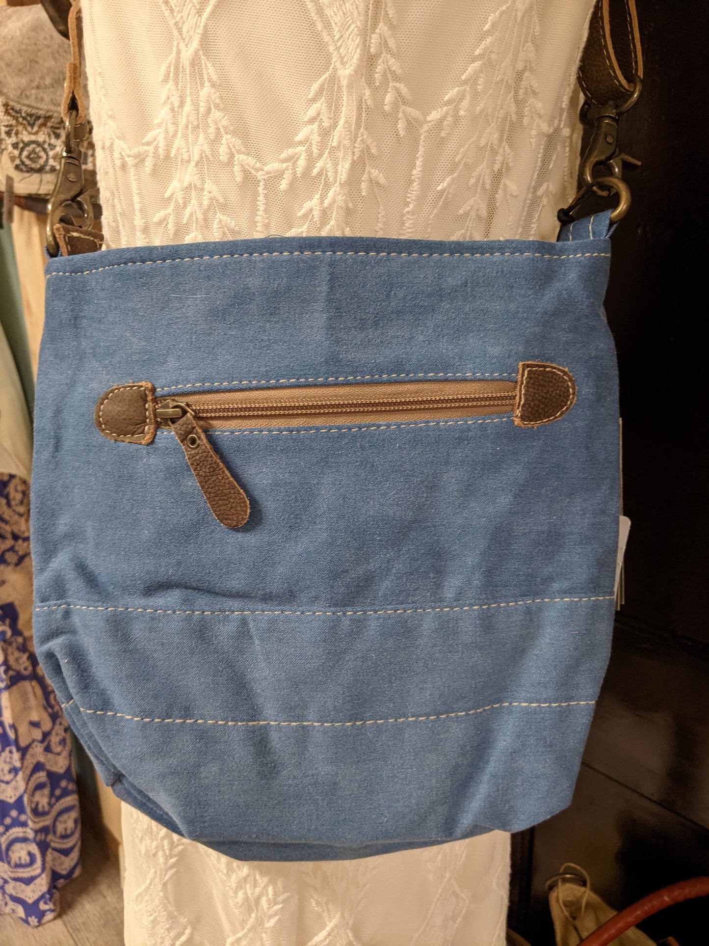 Star Denim Shoulder Bag