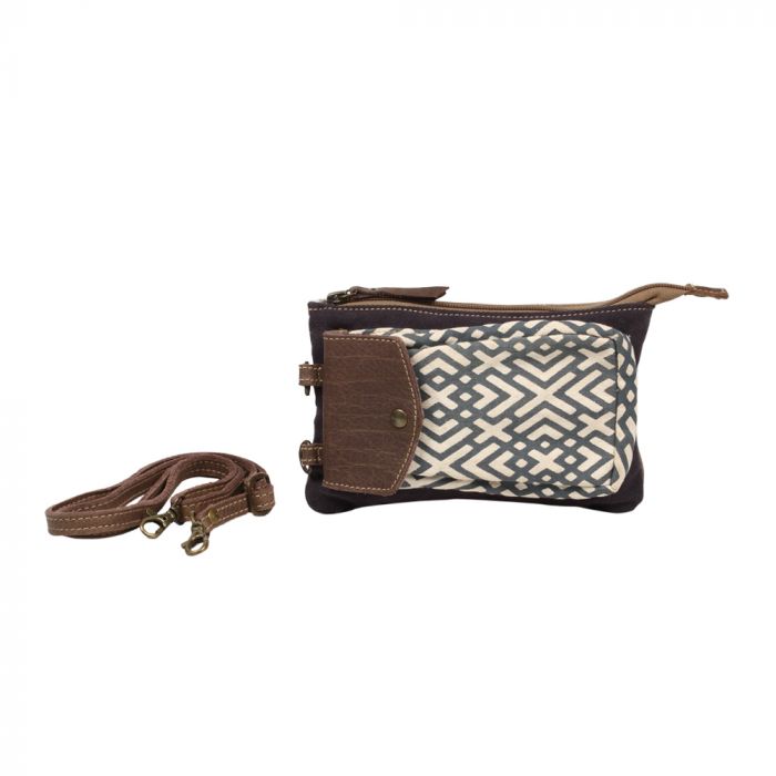 X Design Pocket Crossbody Bag