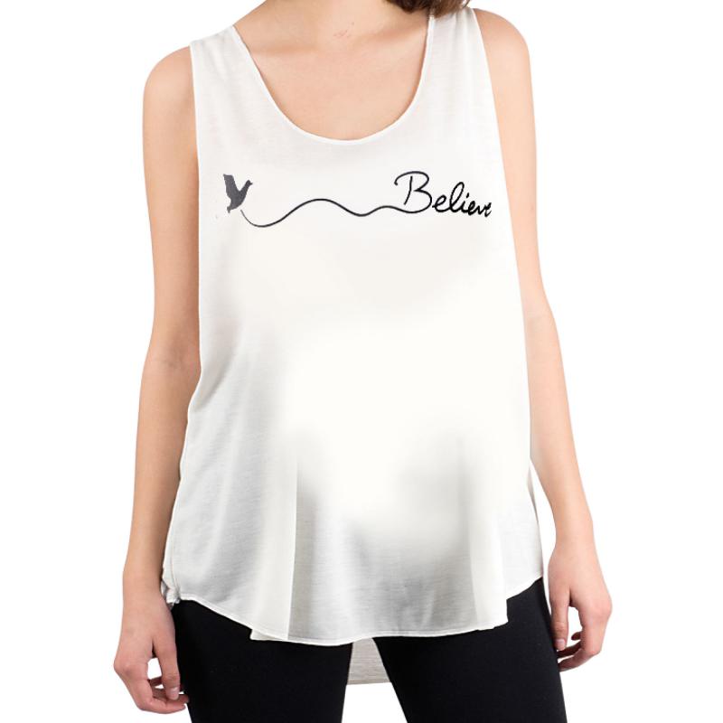 Believe Graphic Tank (White)