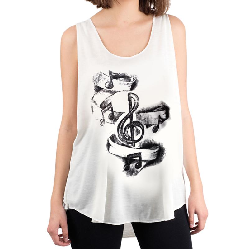 Music Graphic Tank (White)